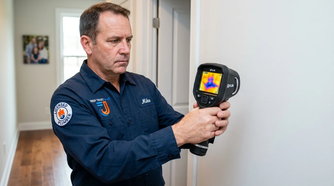Thermal imaging leak detection by Johns Plumbing LLC in Pittsboro